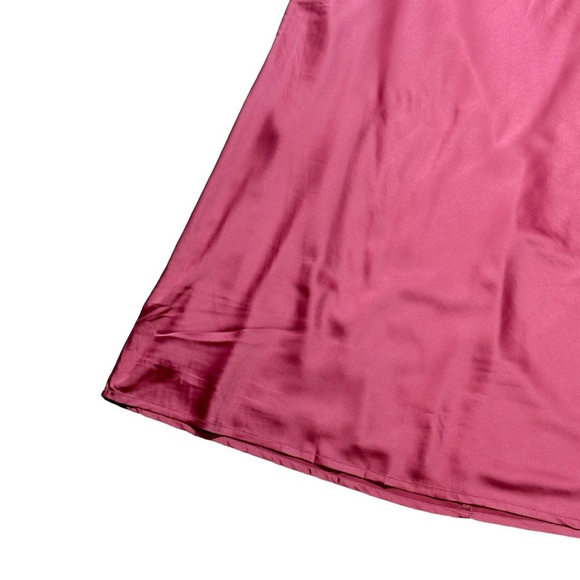 Petal + Pup Pink Poppy Cutout Midi Satin Dress US XL - Picture 4 of 9